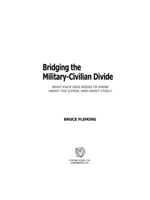 cover image of Bridging the Military-Civilian Divide